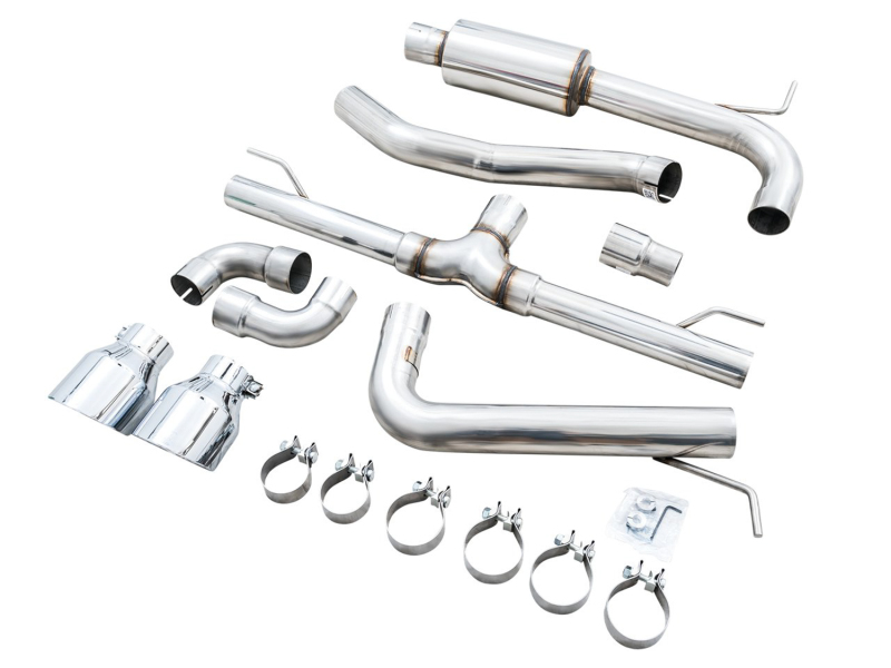 Volkswagen GTI Performance Exhaust - AWE Tuning - Cat-Back Track Edition - Chrome Silver - `22-`27